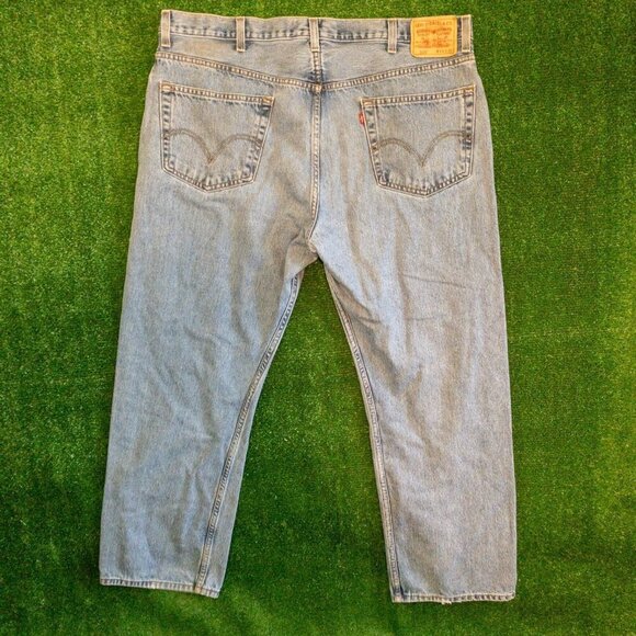 VINTAGE LEVIS 505 REGULAR FIT MENS JEANS CASUAL LIGHT BLUE DENIM PANTS SZ 44X30 - Picture 7 of 8